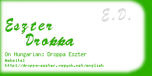 eszter droppa business card